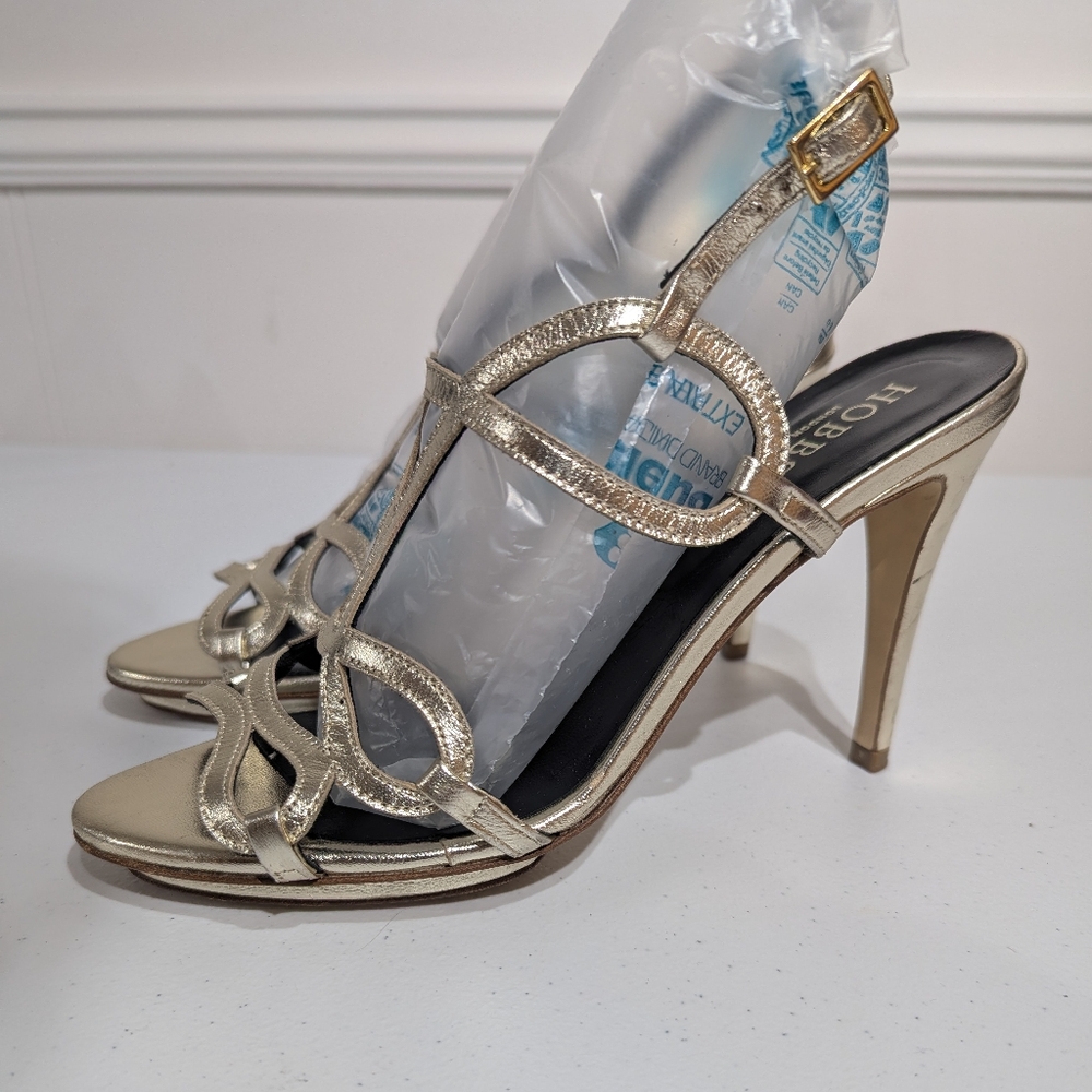 Hobbs of London Gold strappy heel - size 38